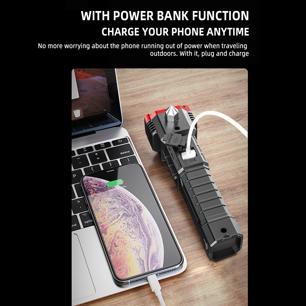 CUGUU Đèn Pin Di Động 4 Chế Độ Ánh Sáng Cao Có Thể Sạc Lại USB Đèn Pin T * Actical Công Suất Cao Ánh Sáng Mạnh Đèn Pin LED Chiếu Sáng Chống Nước Ngoài Trời
