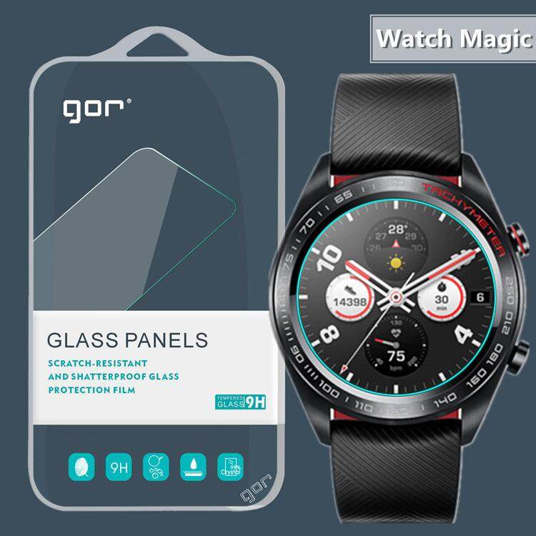 GOR untuk Huawei Jam Tangan Kehormatan Magic Kaca Antigores Pelindung Layar Guard Film Tepi Busur