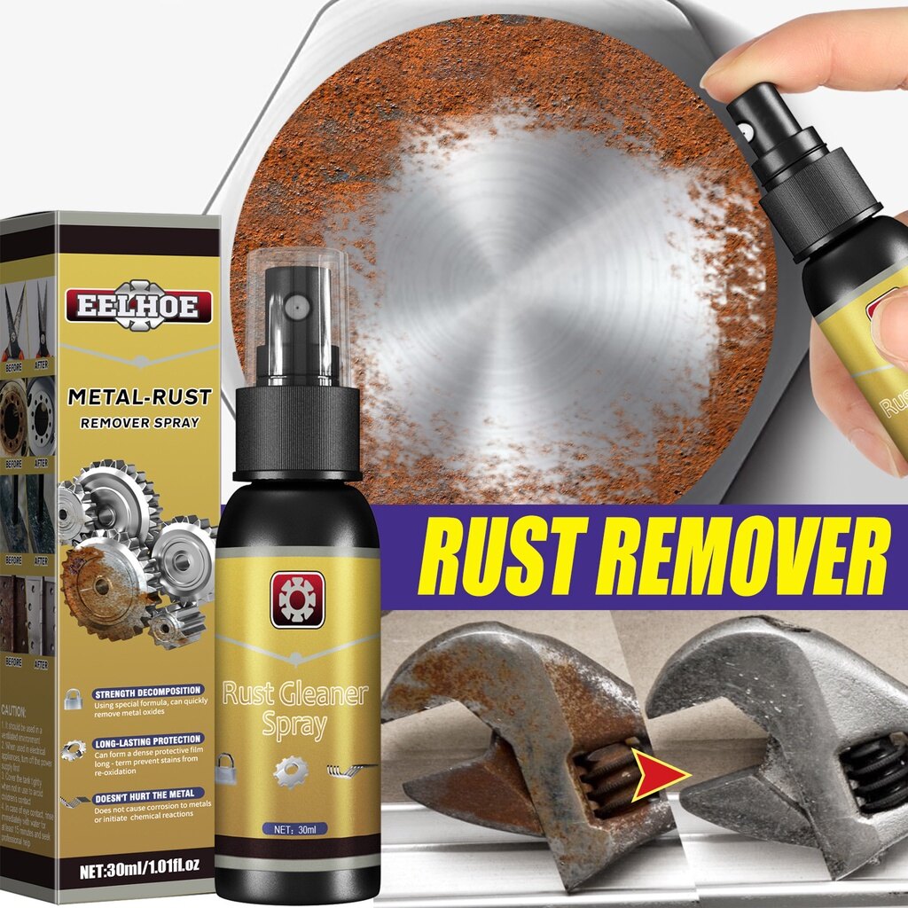 ROMAHOME 【COD】Rust Remover Spray Car Rust Inhibitor Car Maintenance Cleaning Easy Apply Metal Rust Remover