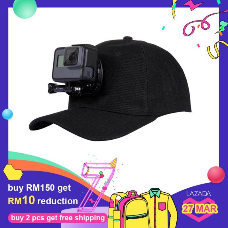 Dành cho phụ kiện Go Pro Mũ chống nắng ngoài trời Mũ bóng chày topi W/giá đỡ cho GoPro Hero 8/7/6/5 HERO4 phiên Mũ mũ (Đen)