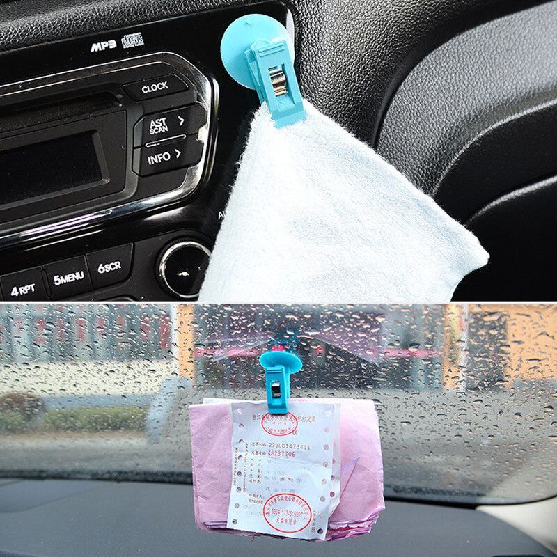 Black Clip Mount Interior Accessory Clip Removable Holder Car Interior Window Mount Suction Cup Clips Suction Cap Clip