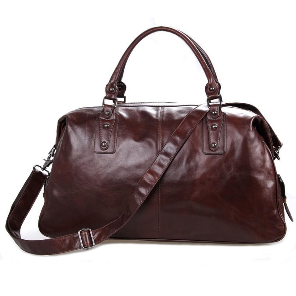 large leather weekend bag mens