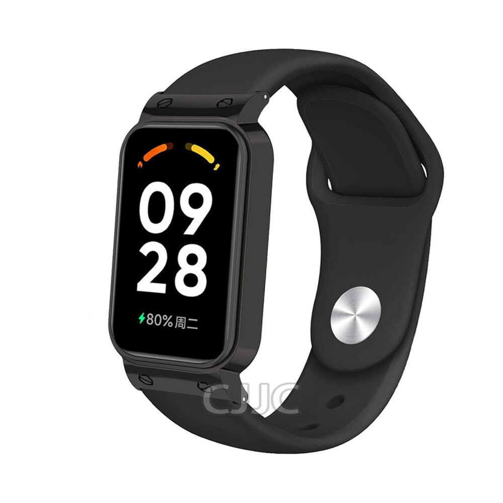 Classic Silicone Strap with Case for Redmi Smart Band 2 Watch Band Accessories for Redmi Band2