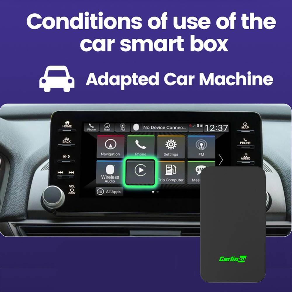 CarPlay Android Auto Wireless Adapter Bluetooth-compatible Intelligent Vehicle Module Wireless AI Box for Car Multimedia Video Player