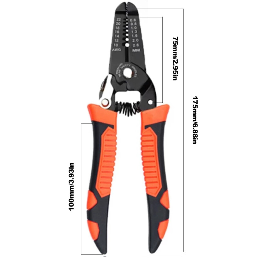 10 In 1 Stripping Crimping Pliers Wire Stripper Multi Functional Ring Crimpper Electrician Peeling Network Cable Stripper Tools