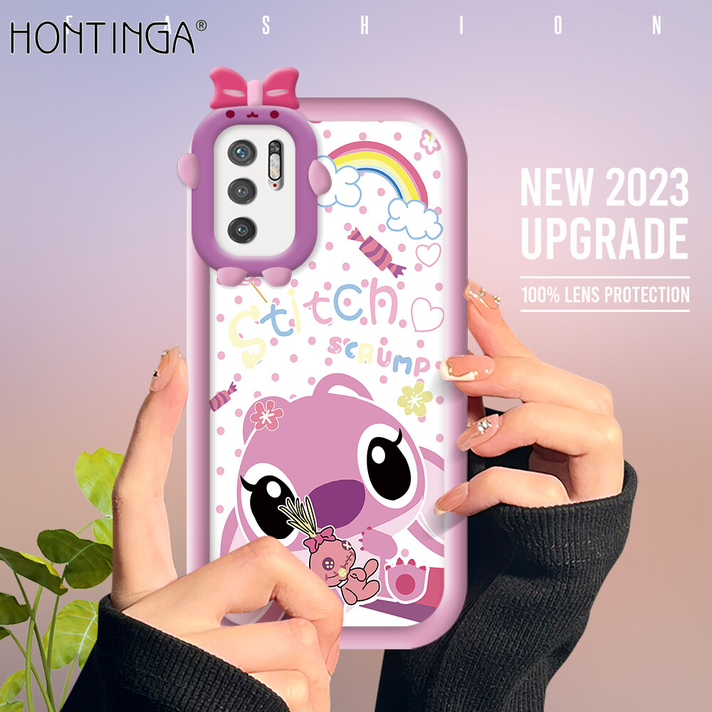 Hontinga Casing Case For Xiaomi Redmi Note 10 5G Note 10 Pro Note 11 5G Pro+ 5G Case Cute Stitch Soft Silicone Full Cover Shockproof Rubber Cases Back Cover Phone Casing Softcase For Girls