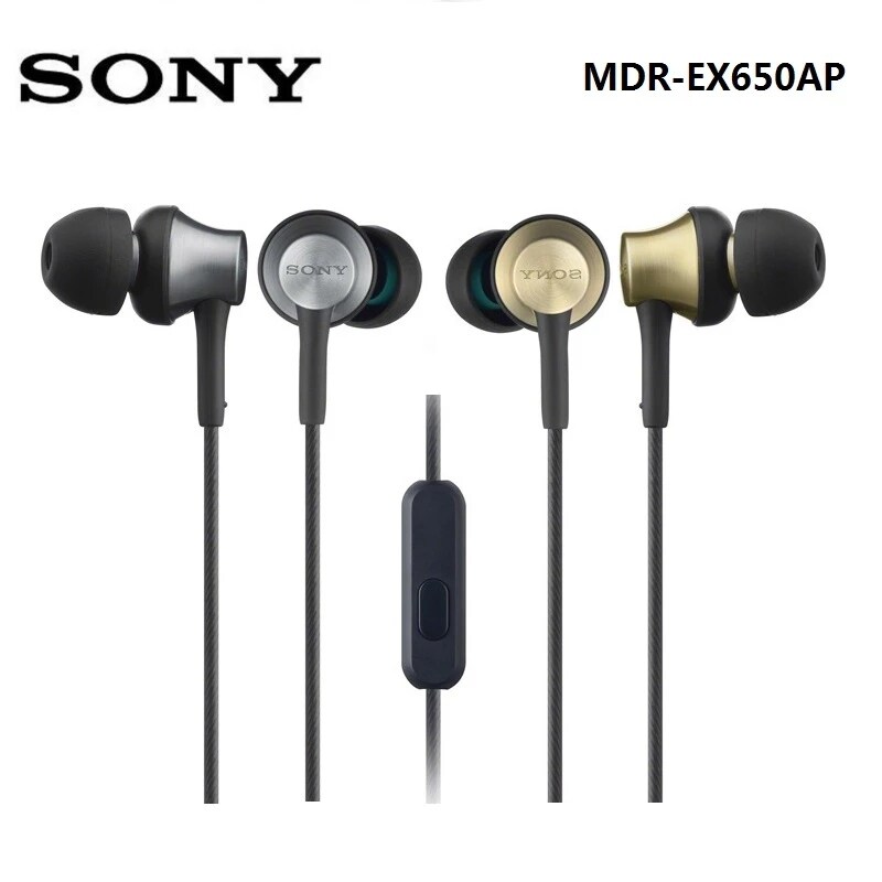 SONY MDR-EX650AP In-Ear Headphones 3.5mm Wired Gaming Earbuds Closed Dynamic Music Earphone Headset Hands-free with Mic In-line Control For ios iPhone and Android Huawei/Xiaomi/oppo/vivo/Samsung Singapore