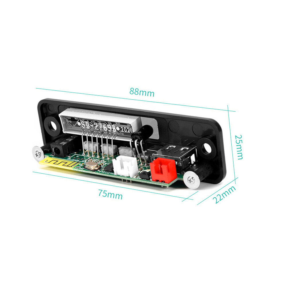 KEBETEME 5V MP3 WMA WAV Decoder Board Bluetooth 5.0 Wireless Audio Module Color Screen USB AUX TF FM Radio For Car Accessories