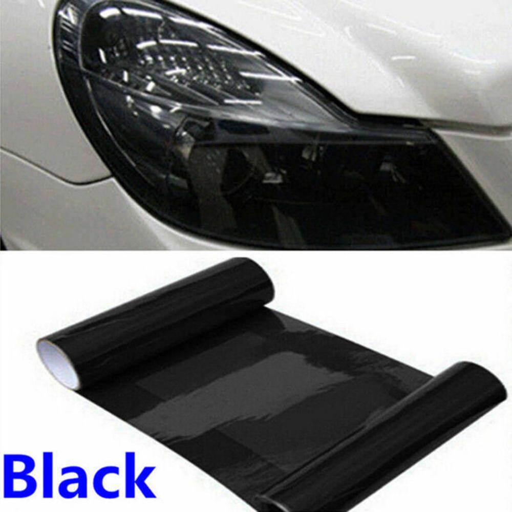 TEHAUTO Dark Smoke Black Tint Headlights Taillights Fog Light Sticker Car Vinyl Film 30x 100cm