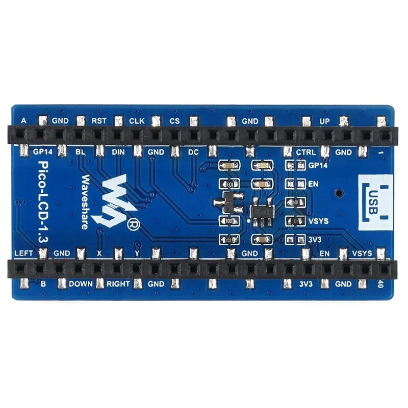 Waveshare 1.3 Inch LCD Display for Raspberry Pi Pico, IPS Screen Display Module, 65K RGB Colors, 240X240 Pixels