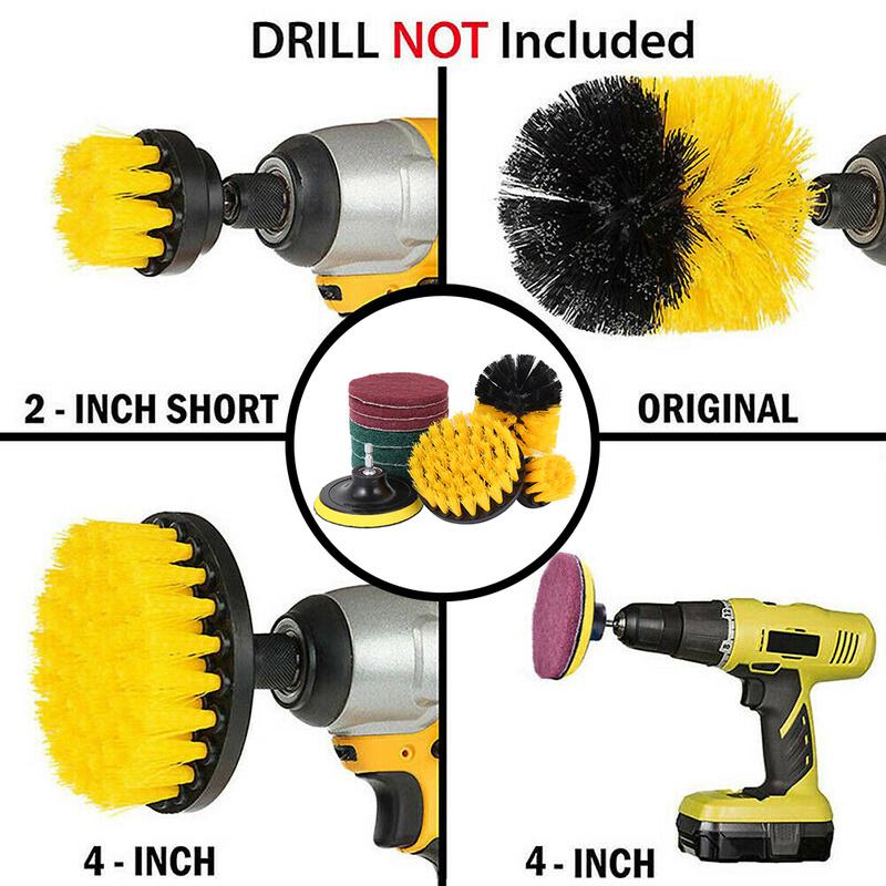 Power 10Pcs Drill Brush Electric Attachment Set Power Scrubber Cleaning carpet Clean