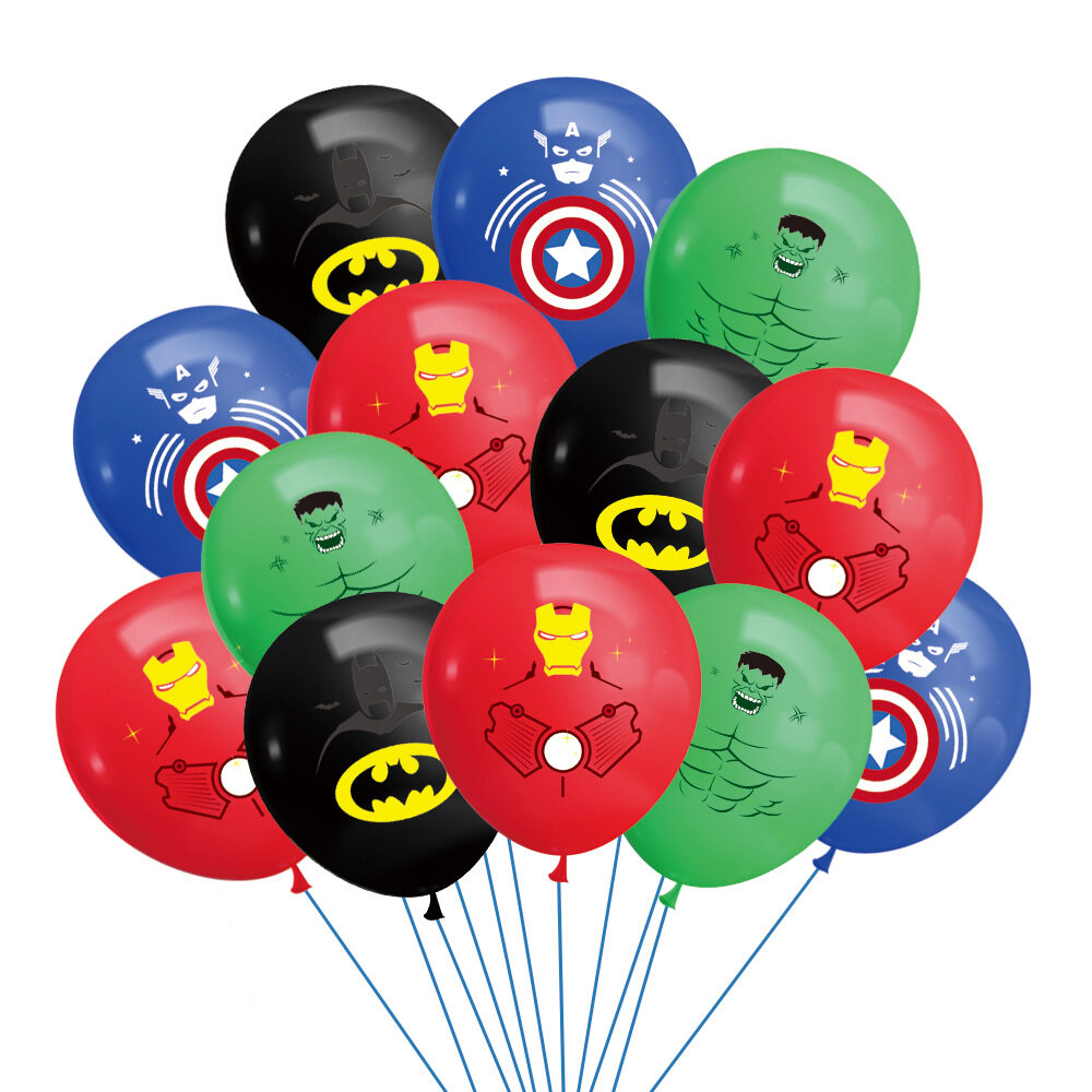 16pcs-12inch-superhero-latex-balloons-kids-birthday-party-decoration