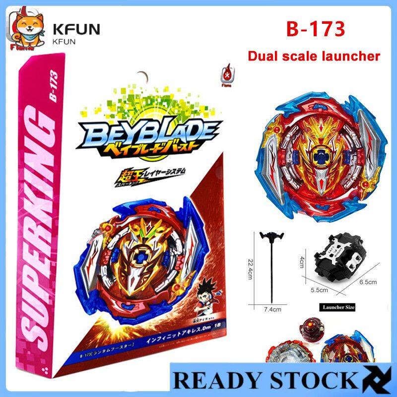 Kfun【B-137】Beyblade BURST SuperKing B-173 Infinite Achilles Dm' 1B Spark Launcher