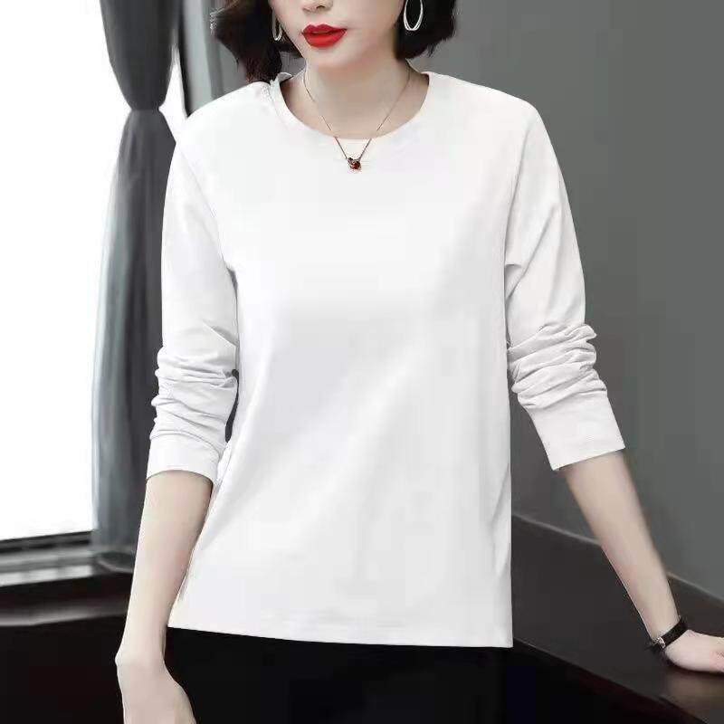 plain white long sleeve t shirt women's