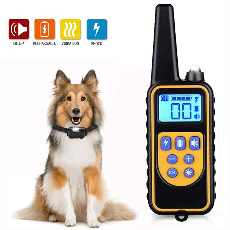 Máy Phát Huấn Luyện Chó Điều Khiển Từ Xa 800 Mét Phạm Vi Có Thể Sạc Lại 1-99 Rung Cho Chó Lớn Và Trung Bình Nhỏ