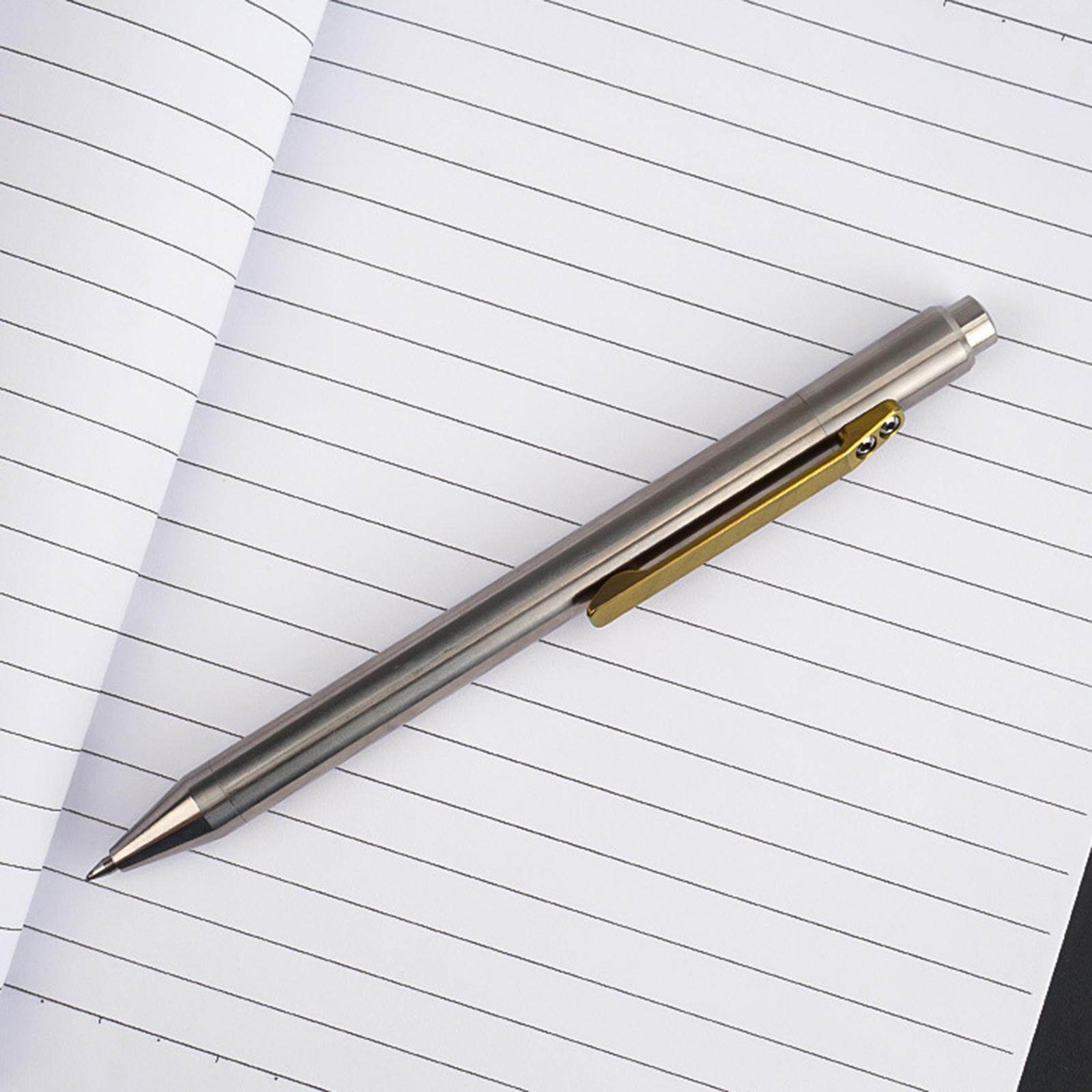 Serenable Retractable Ballpoint Pen Titanium Alloy Gift Ball Pen for Women Men School