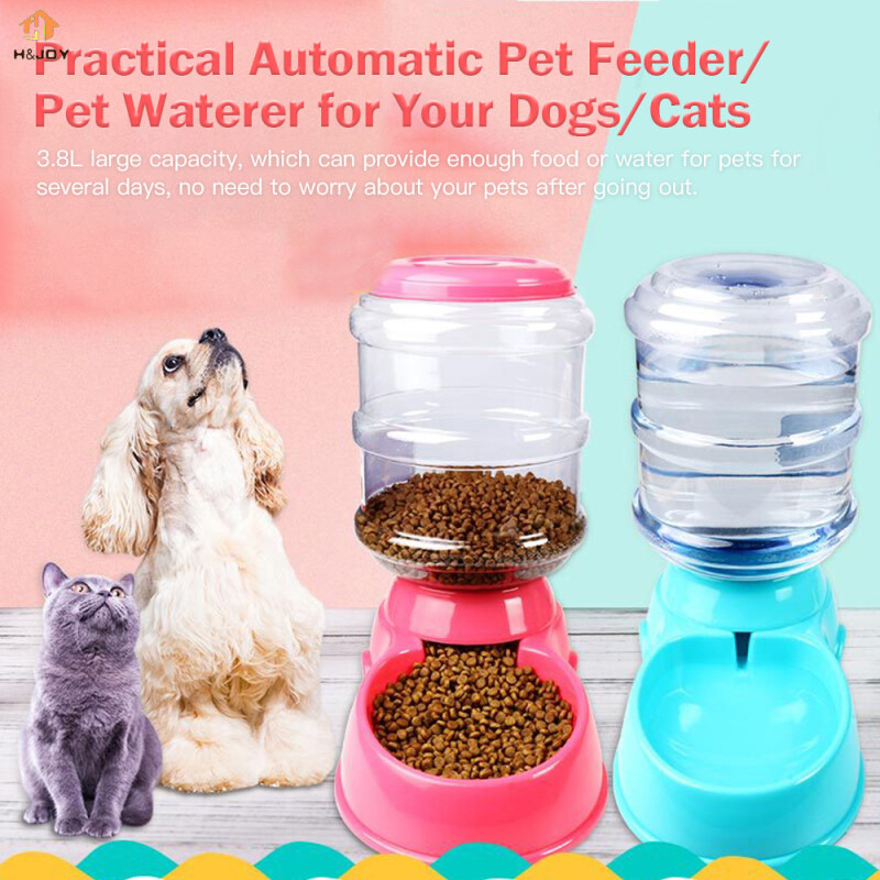 H & JOY 3.75 L Máy Cho Vật Nuôi Ăn Tự Động Nhựa 4 Màu Chó Uống Nước Cho Mèo Ăn