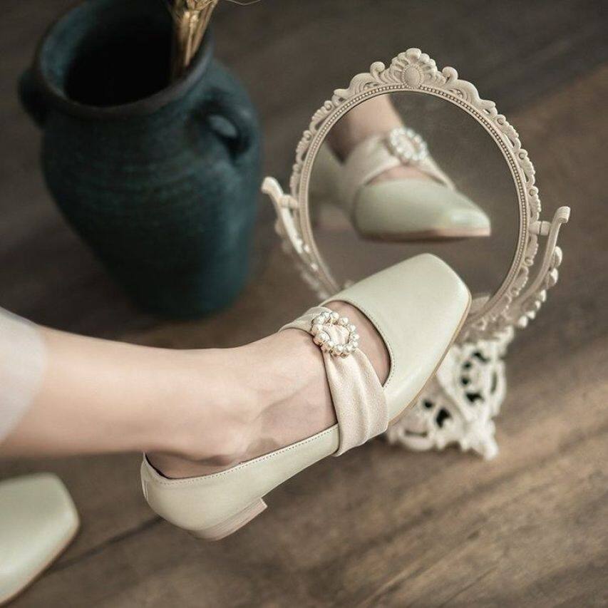 Vintage Mary Janes Giày Cao Gót Nữ Giày Nữ Giày Nữ Giày Đi Học Giày Búp Bê Cho Nữ Giày Đế Bằng Ba Lê Cho Nữ Giảm Giá 090107 giá rẻ
