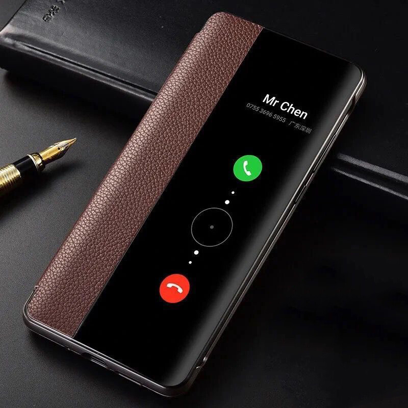 Clear View Mirror Case For OPPO Reno6 / Reno6 Pro 5G Leather Flip Stand Case Mobile Accessories Phone Case Cover Casing Protective
