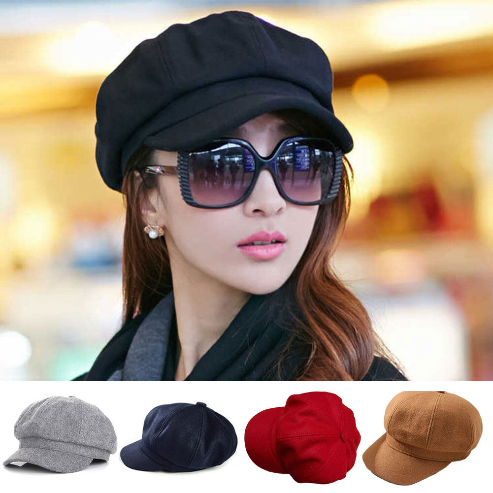 Women Newsboy Caps Octagonal Baker Peaked Beret Driving Hat Female Sunscreen Hats Painter Tour cap