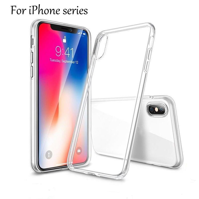 Compatible with iphone x 6 7 8 plus xs xr xsmax case crystal clear hybrid soft tpu cover