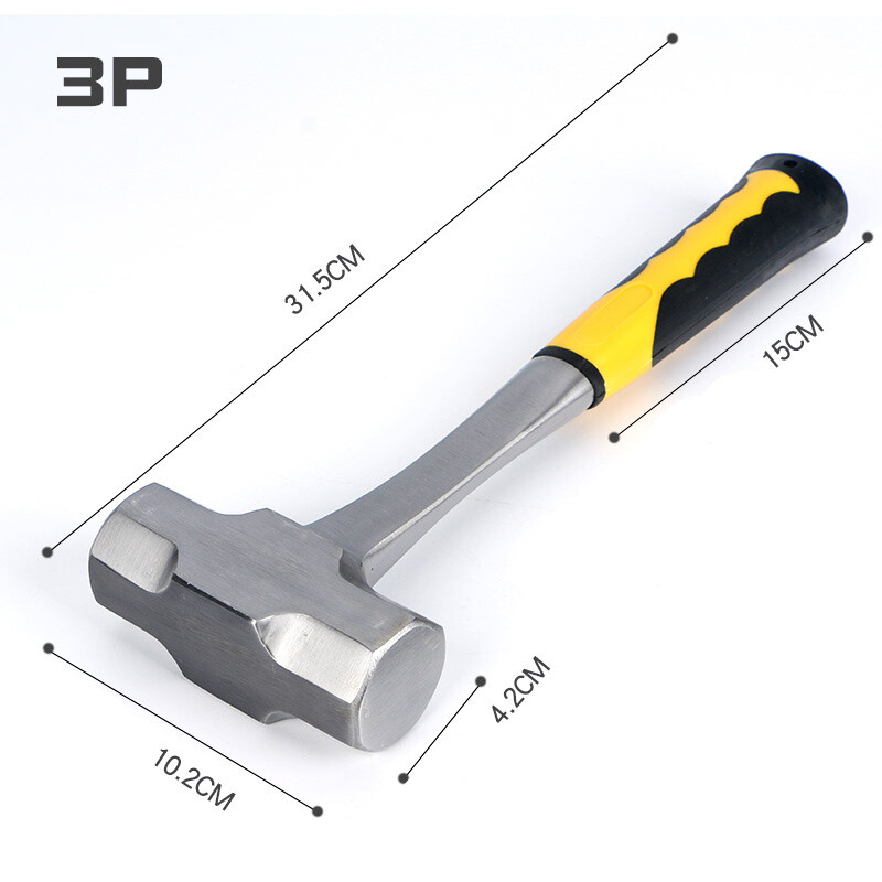 Octagonal sledgehammer, one-piece sledgehammer, integrated hammer for removing wall body, square head masonry hammer, shockproof hammer