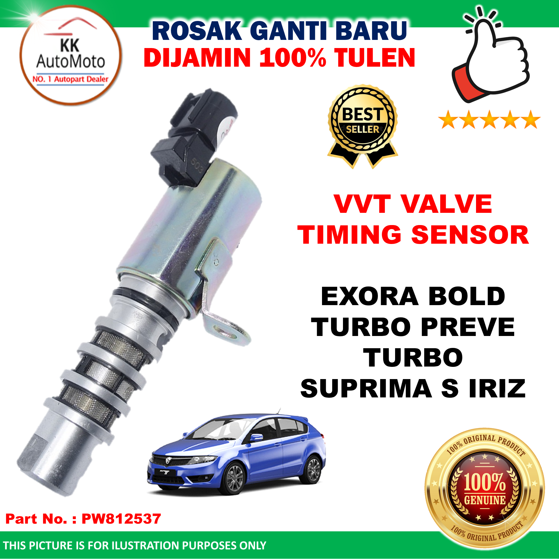 1 x Genuine VVT Valve Timing Sensor Exora Bold Turbo Preve Turbo