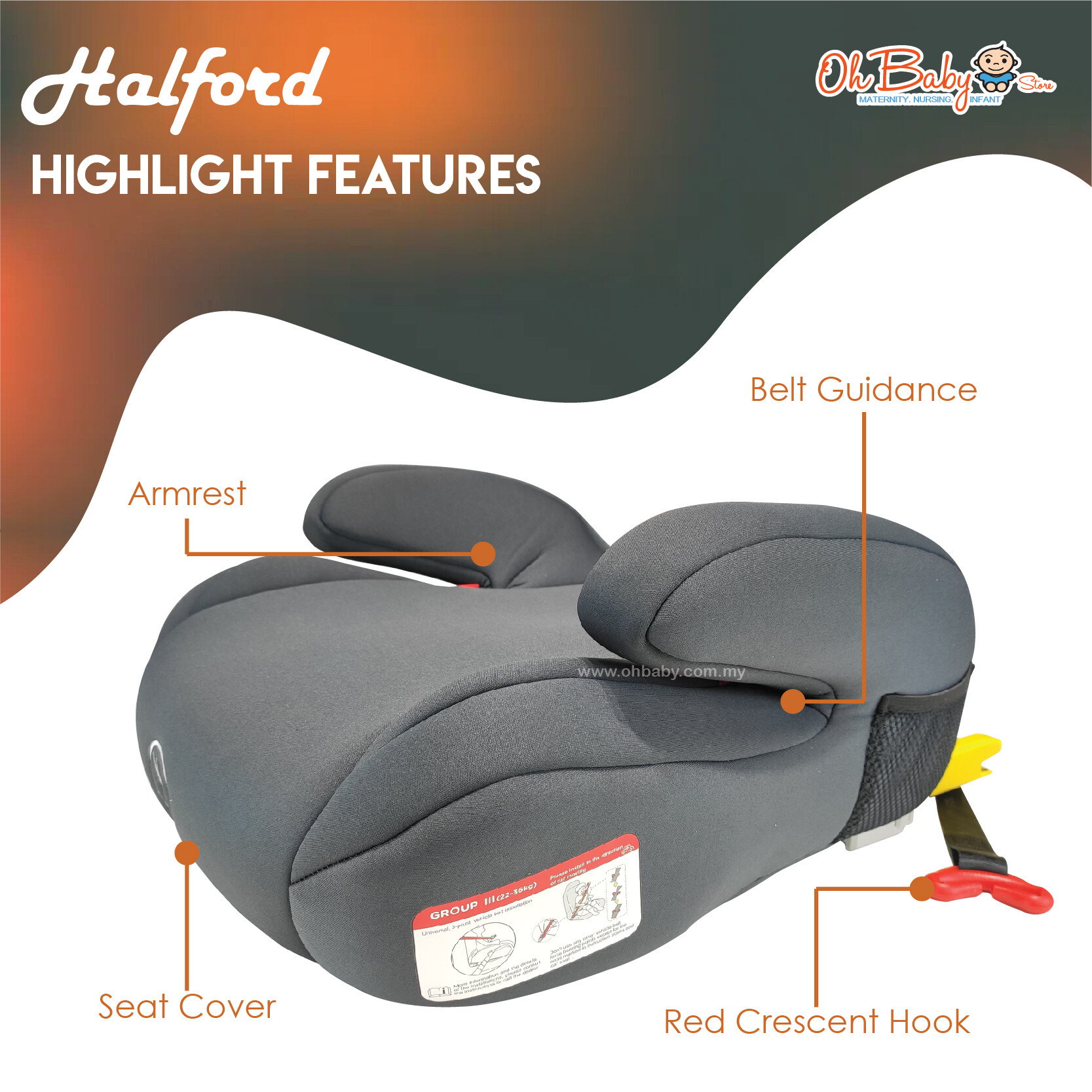 halfords booster seat isofix