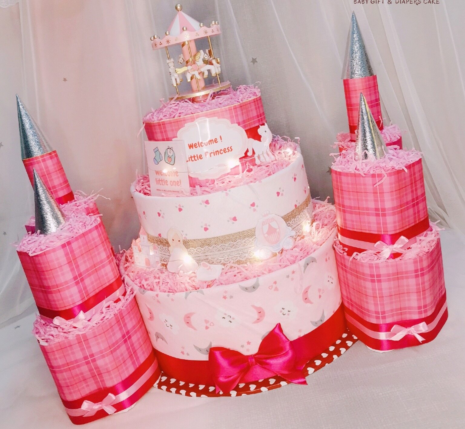 Diapers Castle for girl or boy baby hamper baby newborn gift Lazada