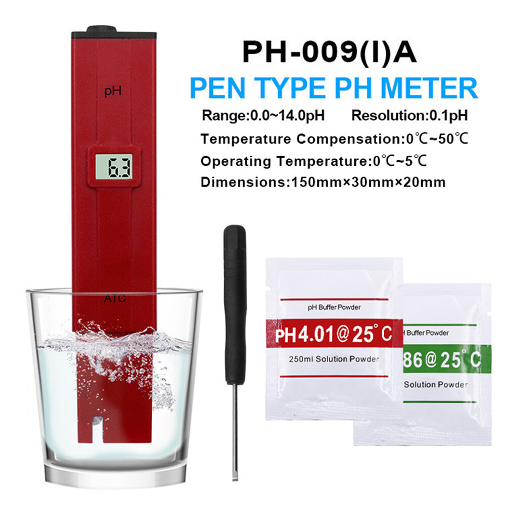 Baicai Kitchen High-precision Backlight PH Meter Pen Pool Water Quality Test Tool with ATC
