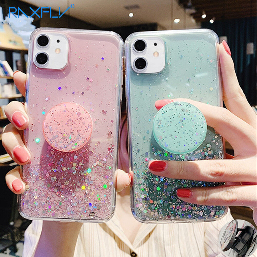 Raxfly Fashion Clear Glitter Phone Case For Iphone 11 Pro Max 11 Pro 6 6s 7 8 Plus X Xr Xs Max 3d Cute Silicone Tpu Back Cover For Iphone 12 Se