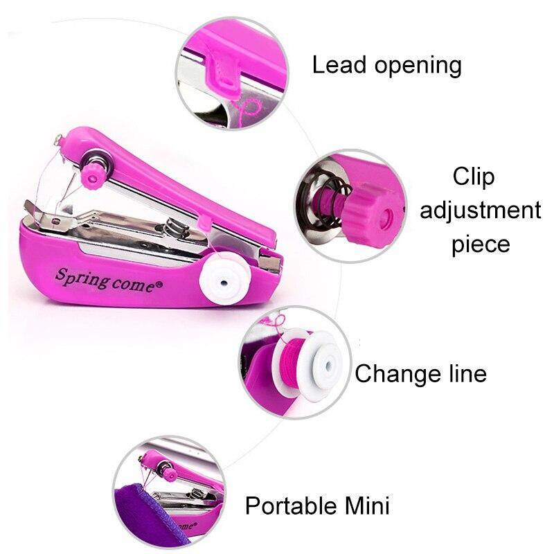 Mini Home Manual Hand-held Sewing Machine Small Portable Pocket Travel Essential For