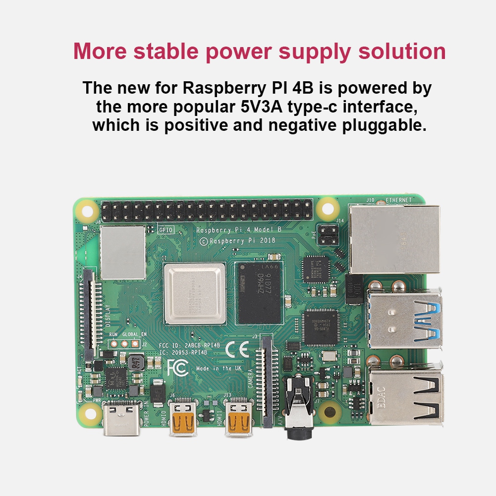 For Raspberry Pi 4B for Broadcom BCM271164-Bit 1.5GHz Quad Core (28nm ...