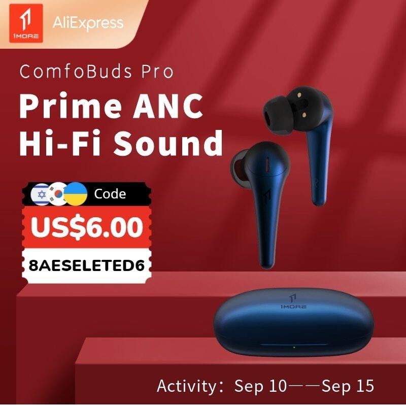 Original And New 1MORE Comfobuds Pro ANC TWS Active Noise Cancelling Bluetooth 5.0 Wireless Headphones QuietMax 13.4mm Bass Dynamic AAC EarBuds Singapore