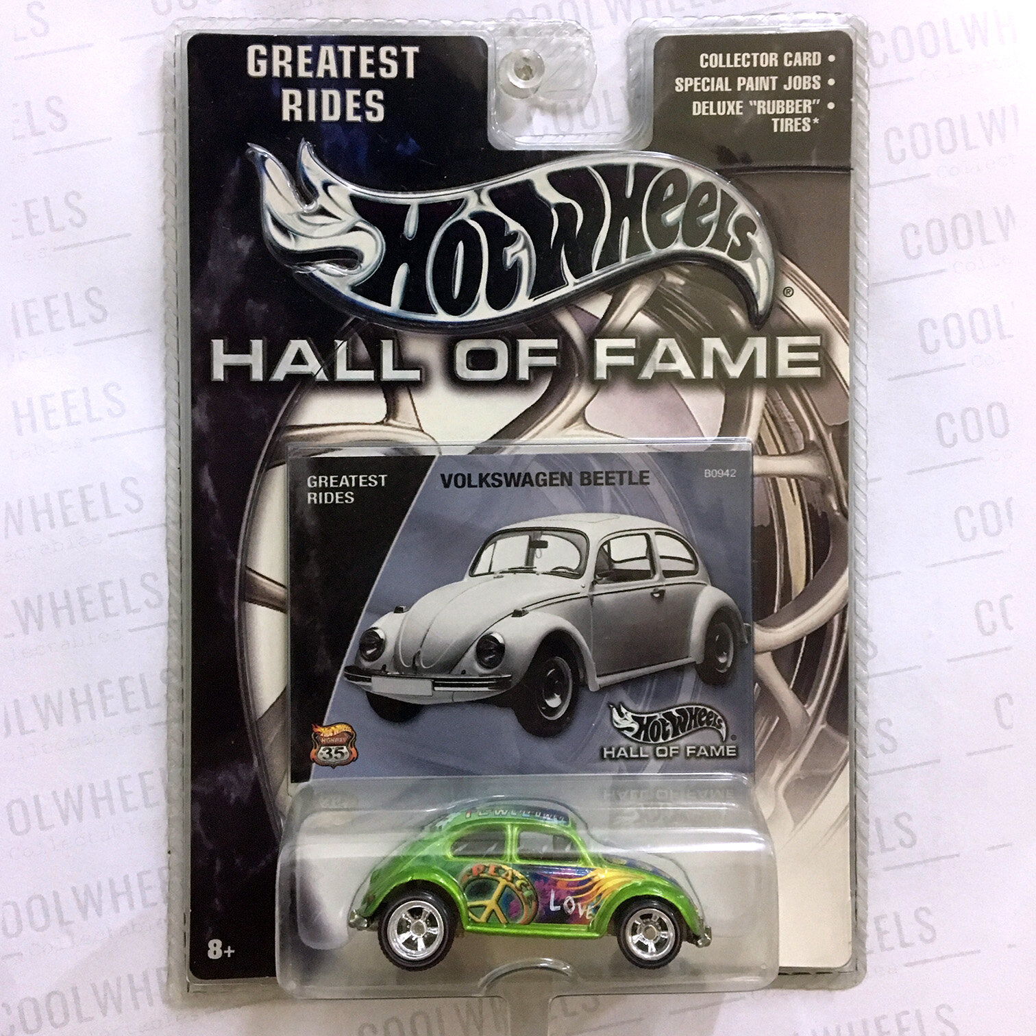 Mattel Hot Wheels 2002 Hall Of Fame 35th Anniversary Green Volkswagen Beetle - 1:64 Scale Die Cast Car 8 thumbnail image