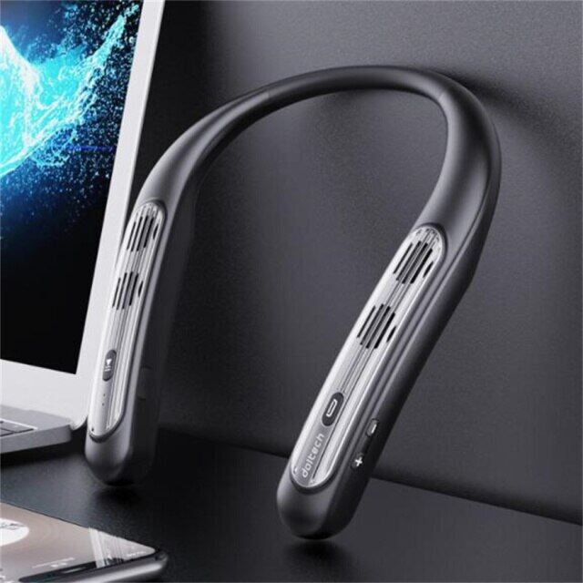 Neck Mounted Bluetooth Speaker Hifi Waterproof Wearable Bluetooth Neckband Gaming Surround Sound Bar Stereo Music Box Outdoor
