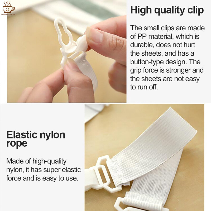 4 Pcs Triangle Bed Sheet Clips/Adjustable Bed Sheet Mattress Cover Bed Fasteners Set Elastic Buckle