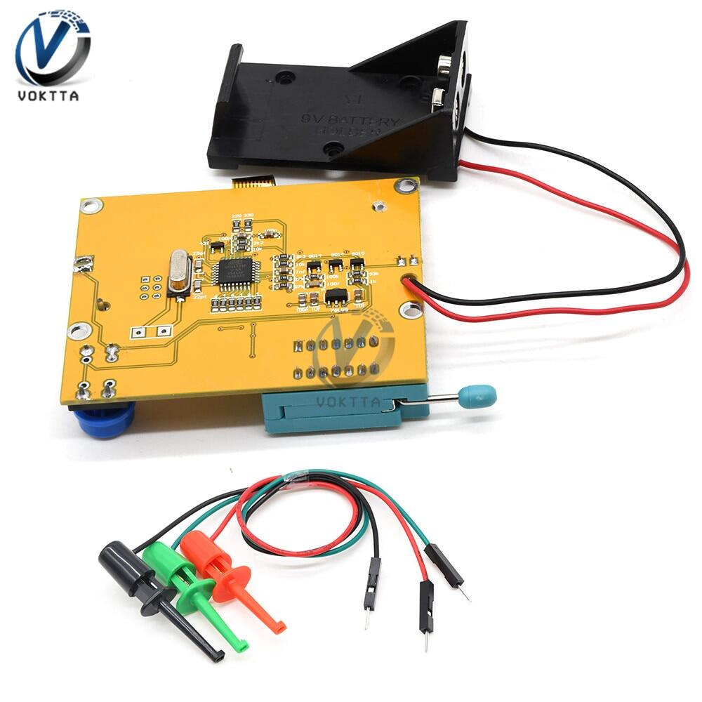 LCR-T4 VOKTTA Nguyên Bản Máy Kiểm Tra Bóng Bán Dẫn Kỹ Thuật Số Mega328 Máy Đo Điốt Triode Điện Dung LCR T4, Màn Hình LCD 12864 9V Cho MOSFET/JFET/PNP/NPN