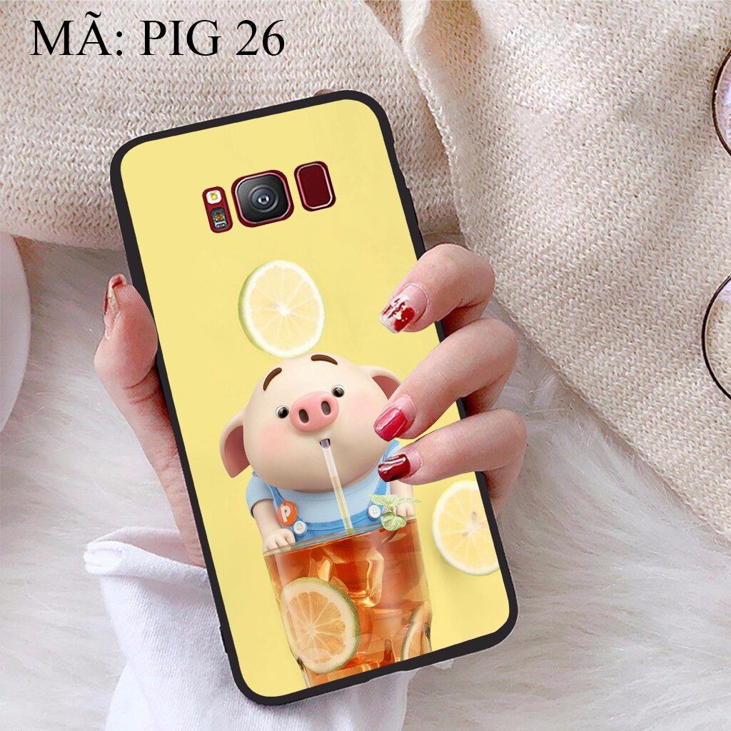 Ốp lưng Samsung S8 viền dẻo TPU BST Heo Con