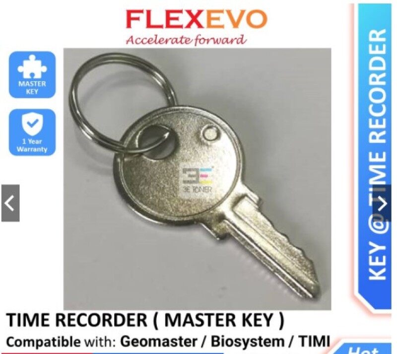 Time Recorder Key / Punch Card Machine Universal Master Key Kunci for Geomaster Aibao MOA Timi ITbox Okyo UMei Wemax
