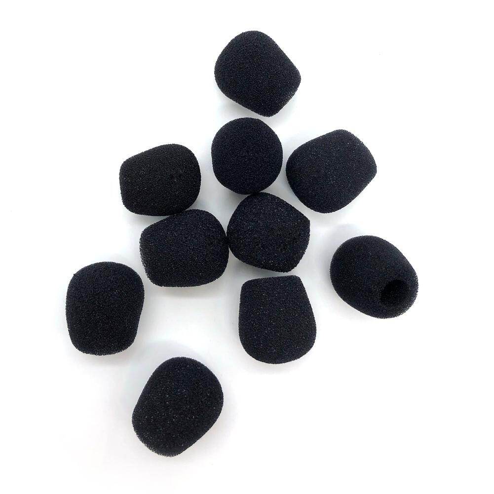 10pcs 25mm Soft Elastic Sponge Microphone Head Cover for Headset Sleeve Mic