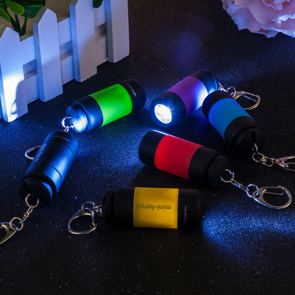 【TaroBall】Portable Đèn Pin LED Mini Chói Đèn Pin Chống Nước Treo Túi Siêu Nhỏ Đèn Pin Điện Cắm Trại Đi Bộ Đường Dài Siêu Sáng Sạc USB