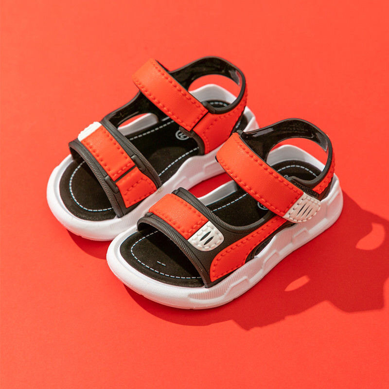 Baby Boys & Girls Cartoon Sandal Children Fashion Kids Canvas Anti-slip&soft Sandal soft-soled sports beach shoes(Size 21-23))