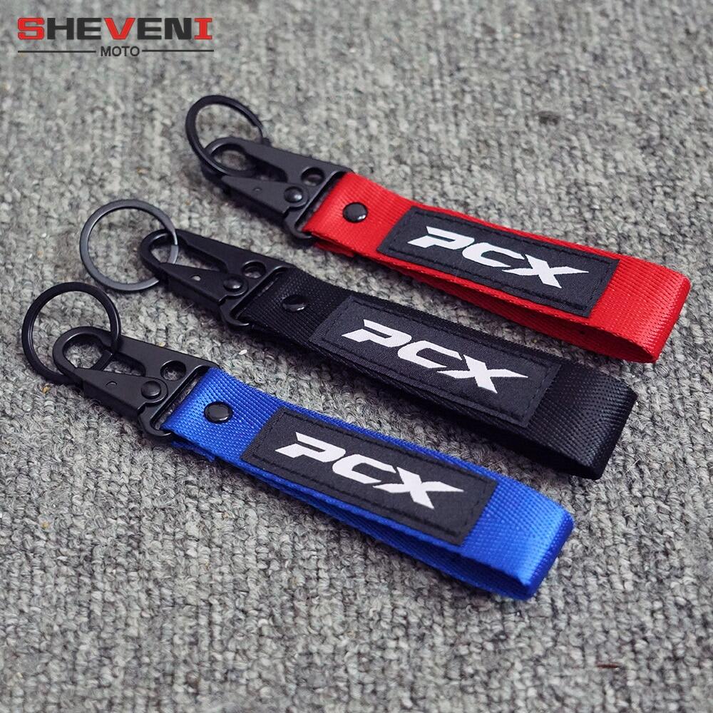 Motorcycle 3D embroidery keychain keyRing accessories For Honda PCX 125