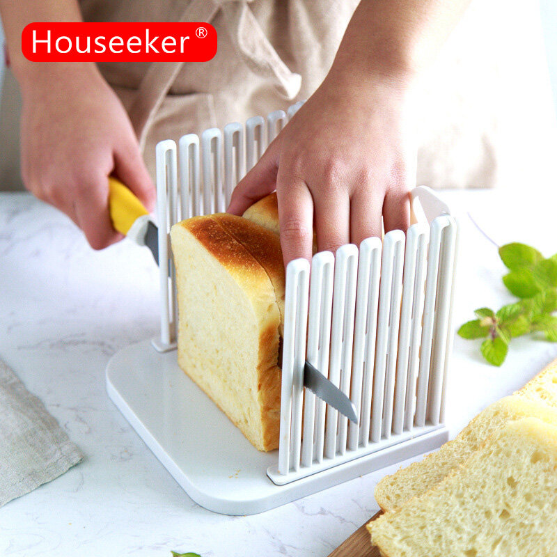 Houseeker Bread Loaf Toast Cutter Slicer Guide Mold Maker Kitchen Tools