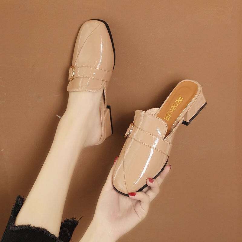 comfortable mules with heels
