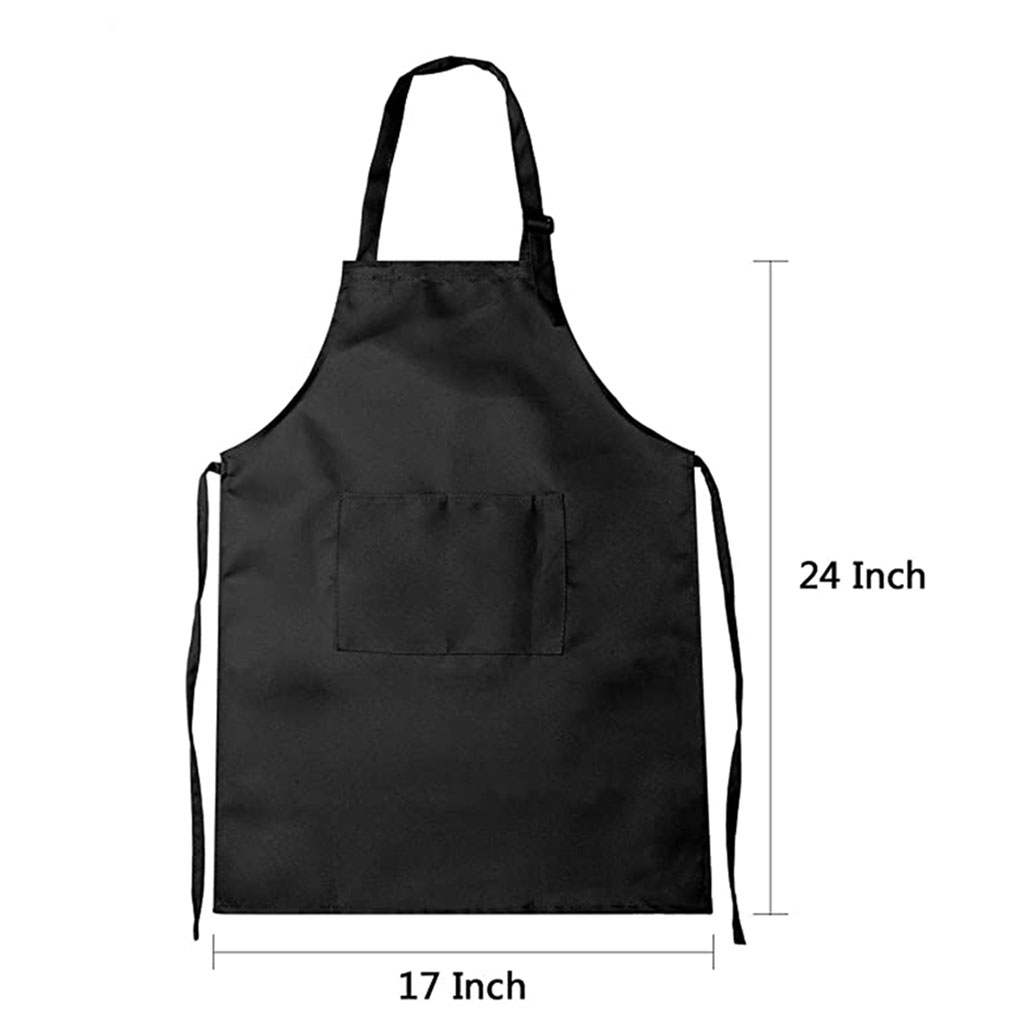 Blesiya Kids Apron Chef Hat Set Adjustable Bib Front Pocket for Crafting Baking