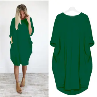 long sleeve dress pockets