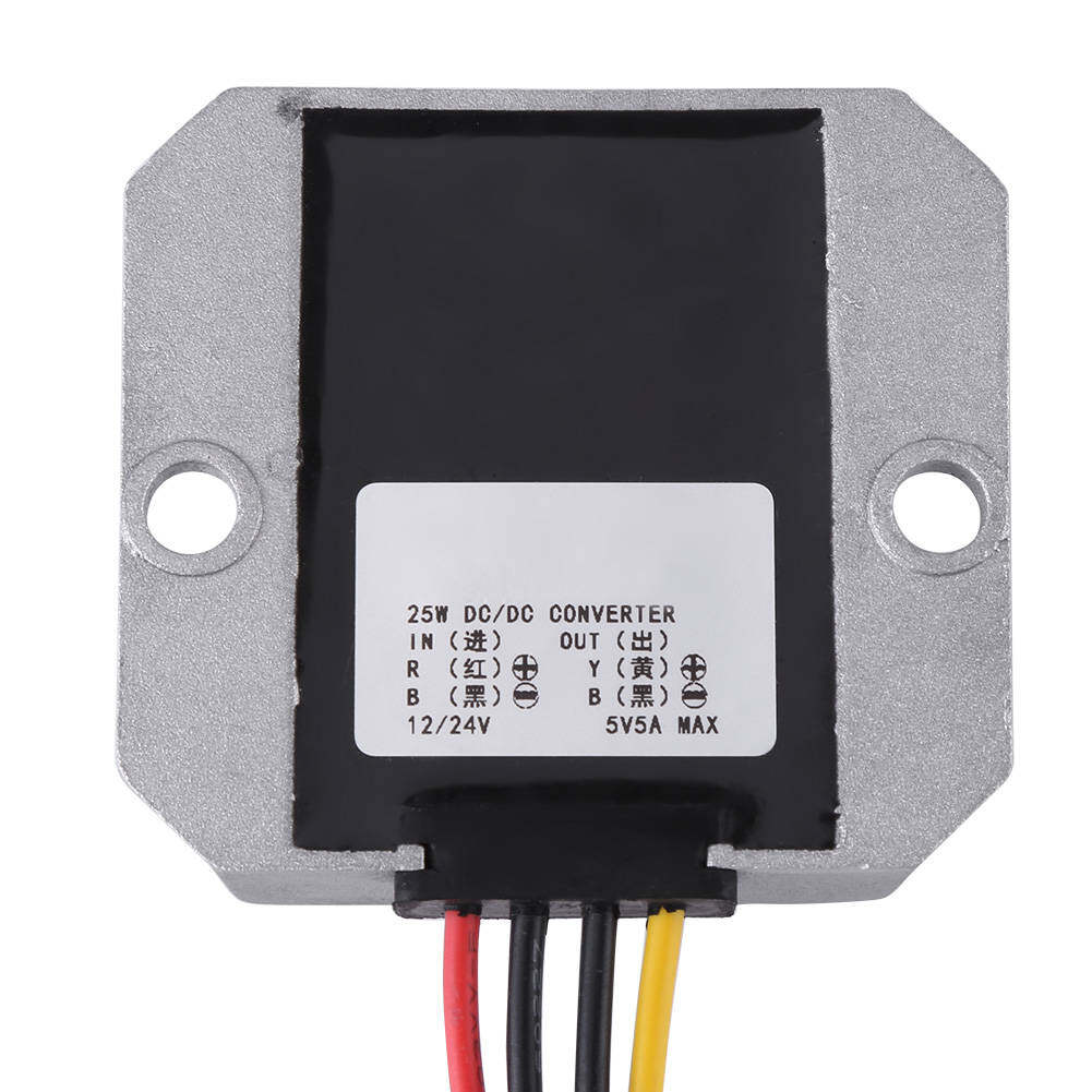 DC-DC 12V/24V To 5V 5A 25W Voltage Step Down Module Buck Power Supply Converter for Step Down Voltage Module Car Vehicle