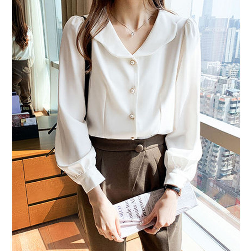 CHICCHIC Áo sơ mi dài tay áo thời trang nữ